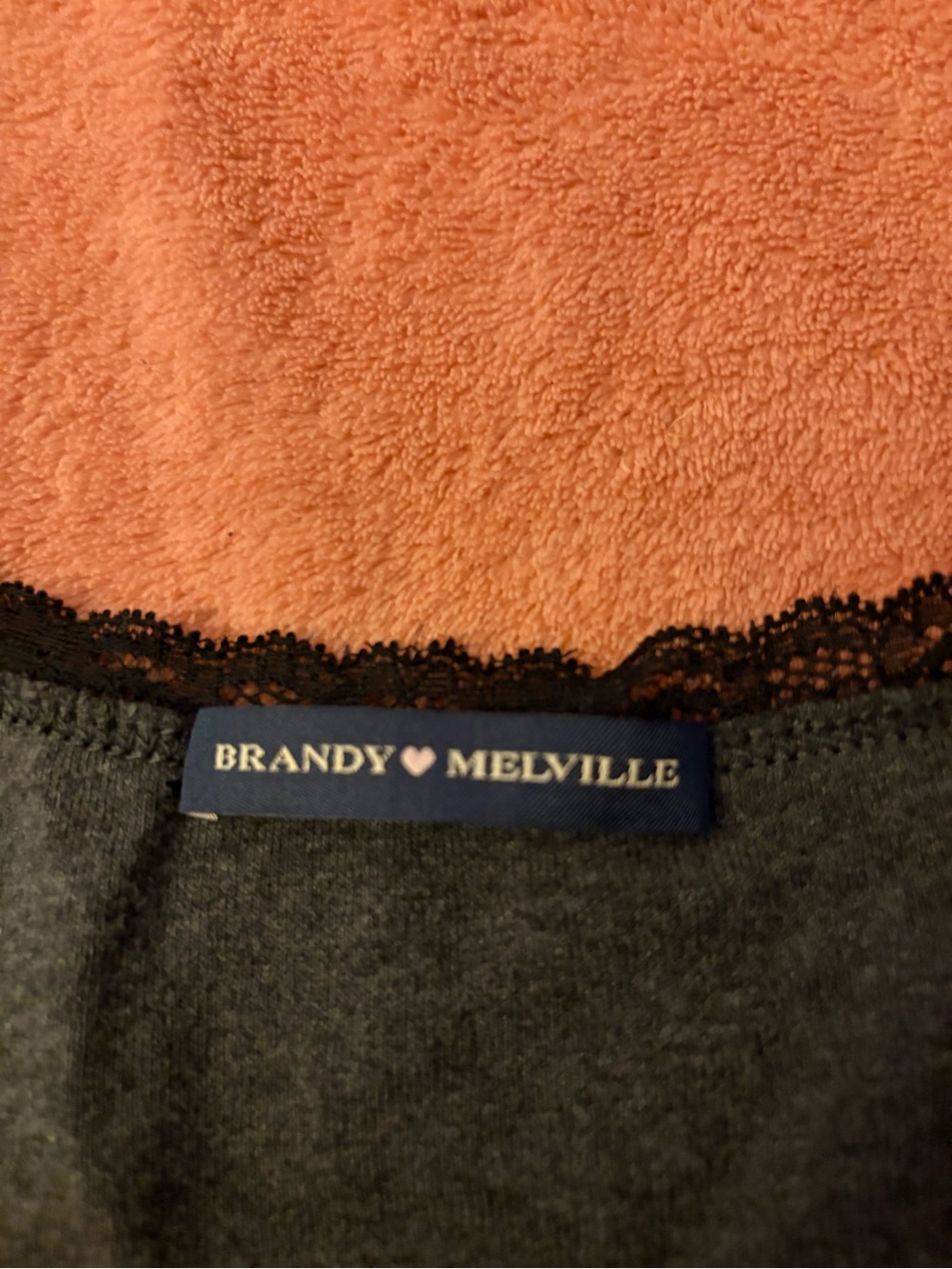 BRANDY MELVILLE Black Polka Dot Scoop Neck Tee - Picture 3 of 3